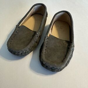 Janie and Jack Kids Suede Loafers in Charcoal